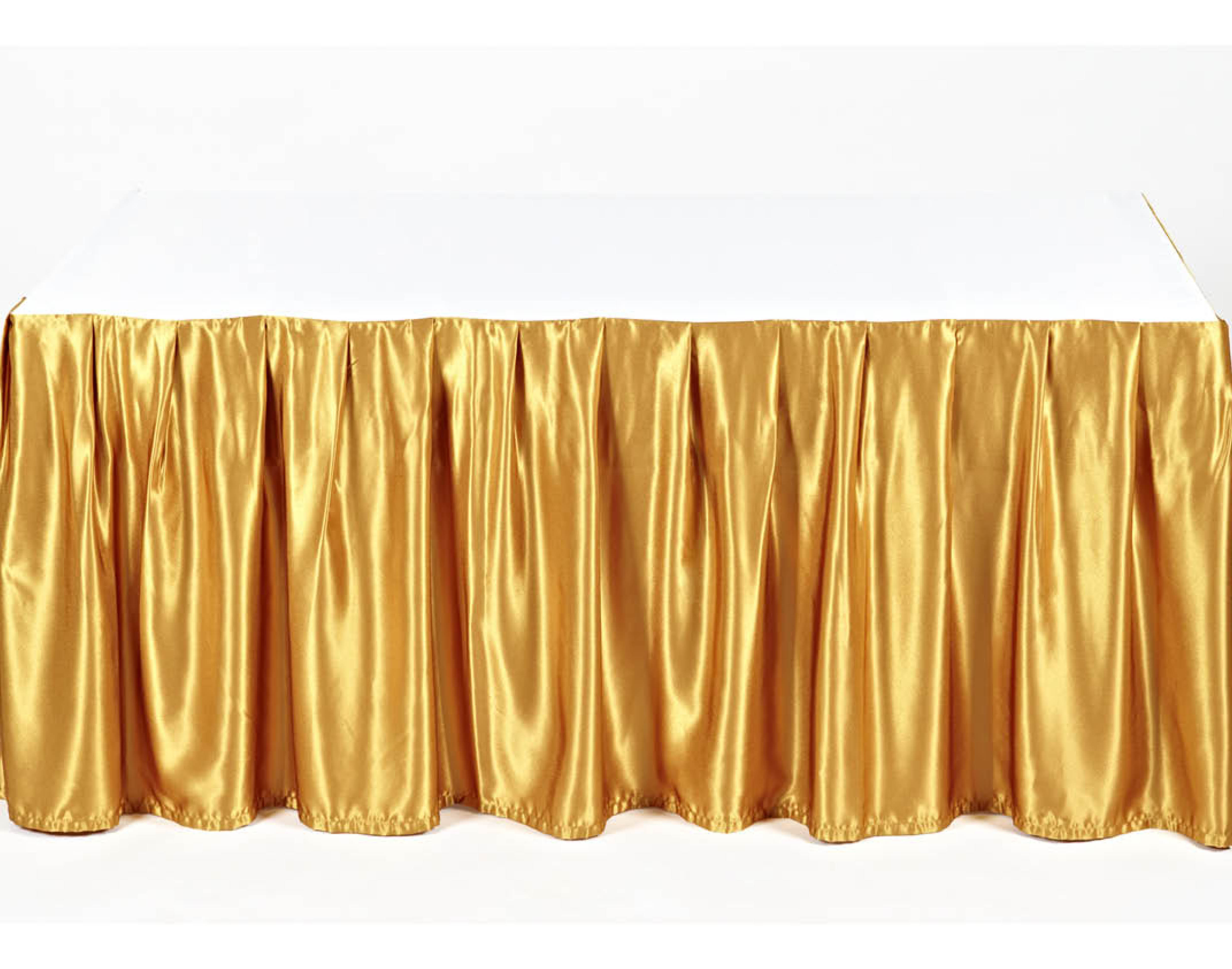 TISCHROCK (wellig) GOLDFARBIG 4m