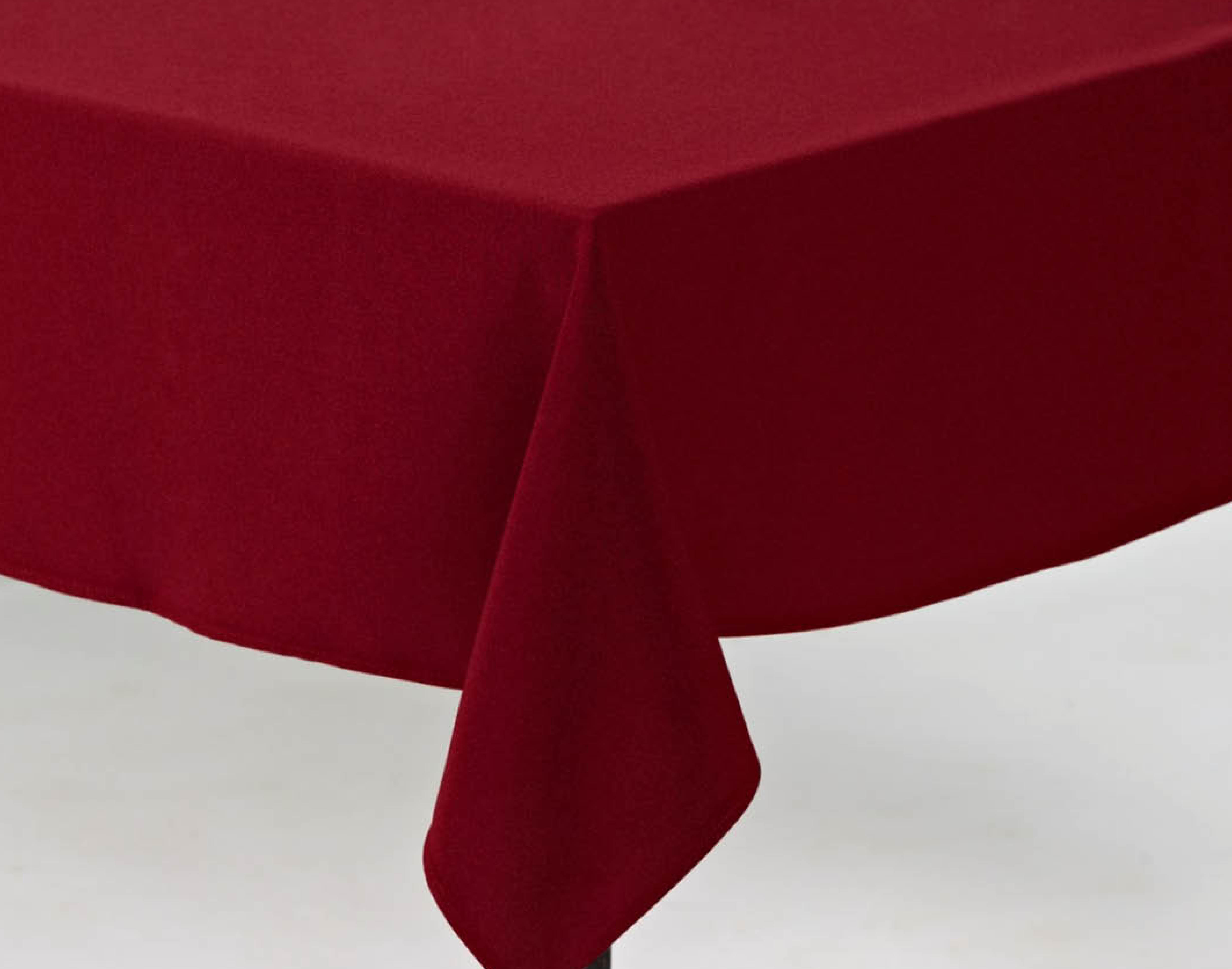 TISCHDECKE BURGUNDERROT 200*140cm