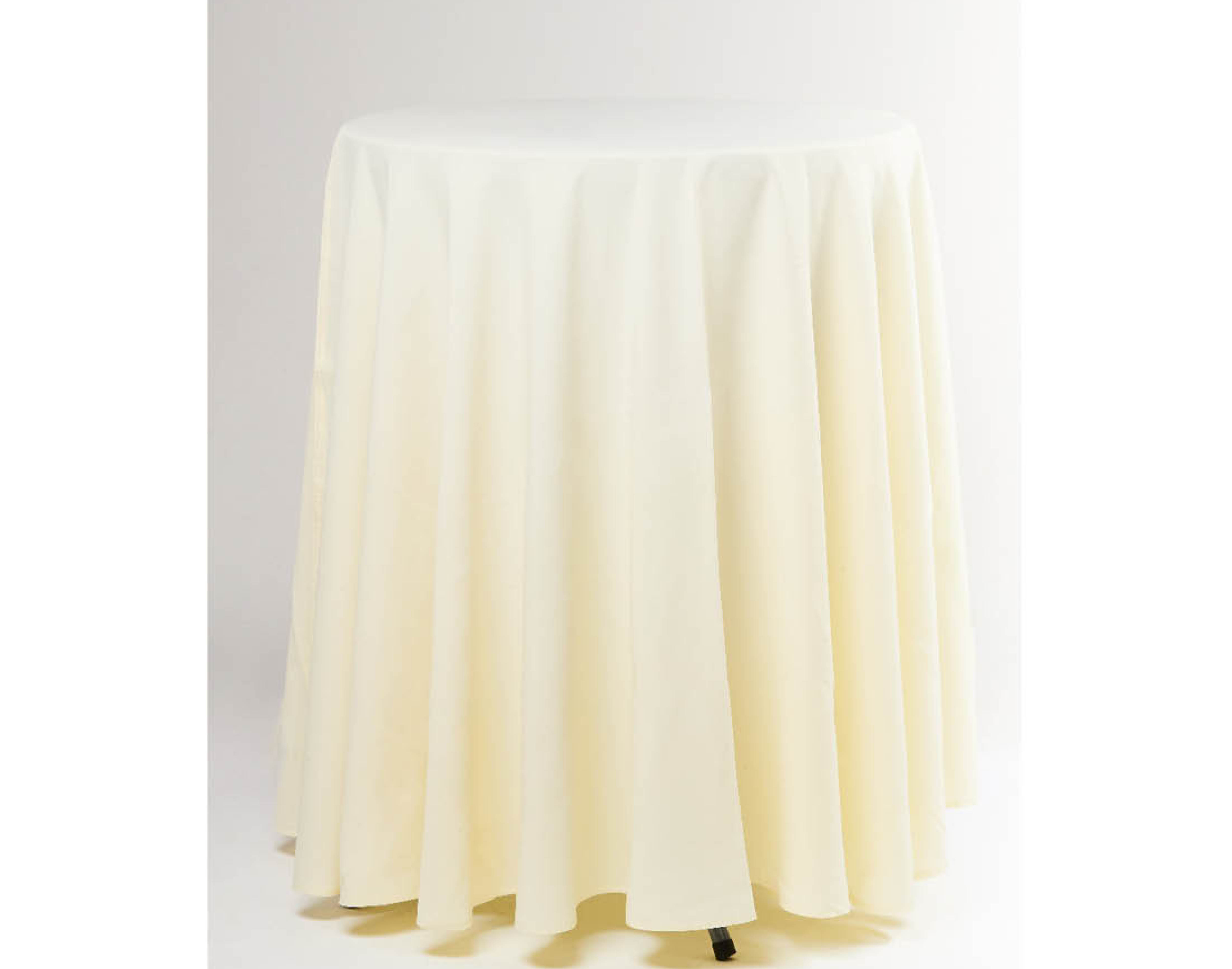 RUNDE TISCHDECKE ECRU