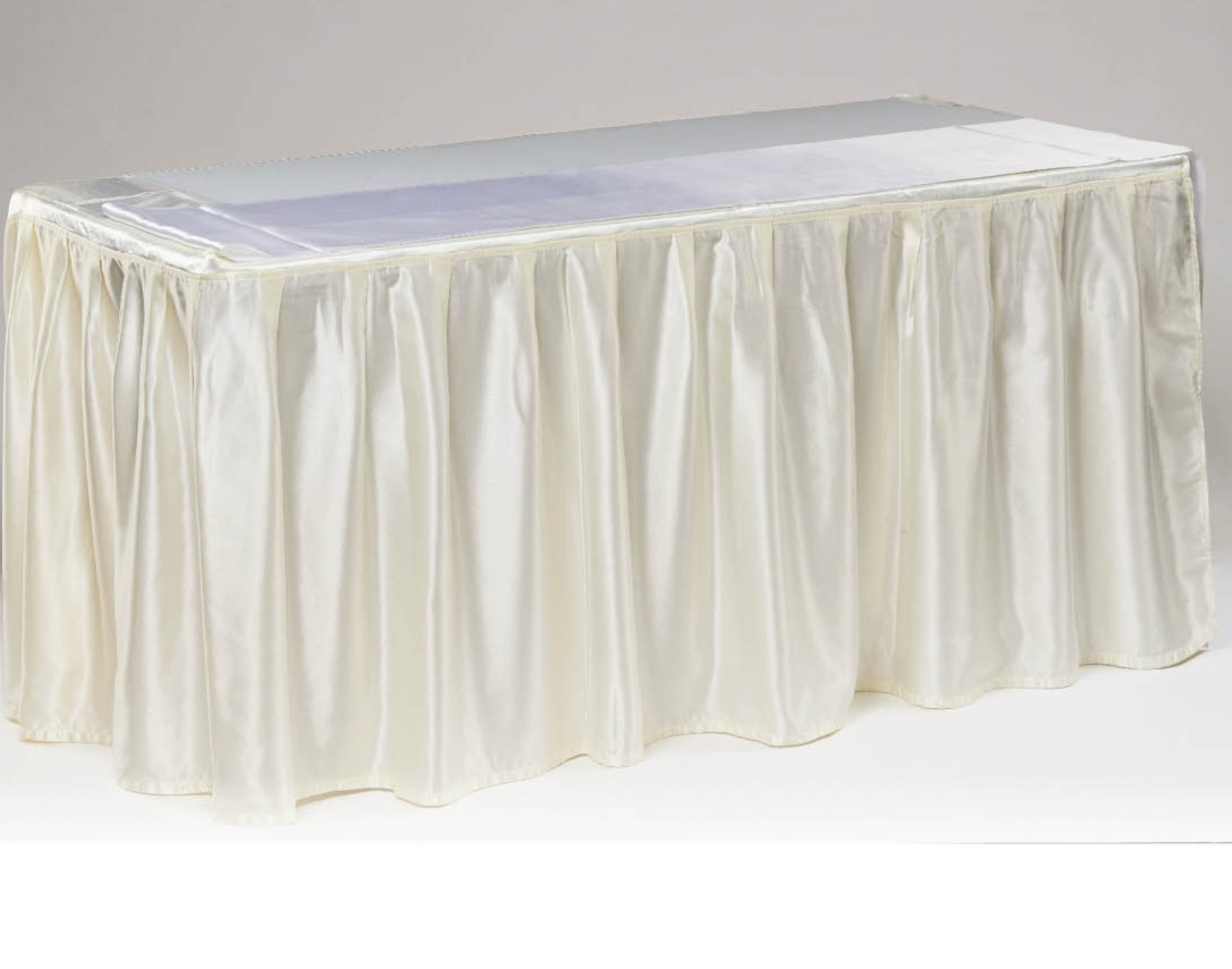 TISCHROCK (wellig) ECRU 4m