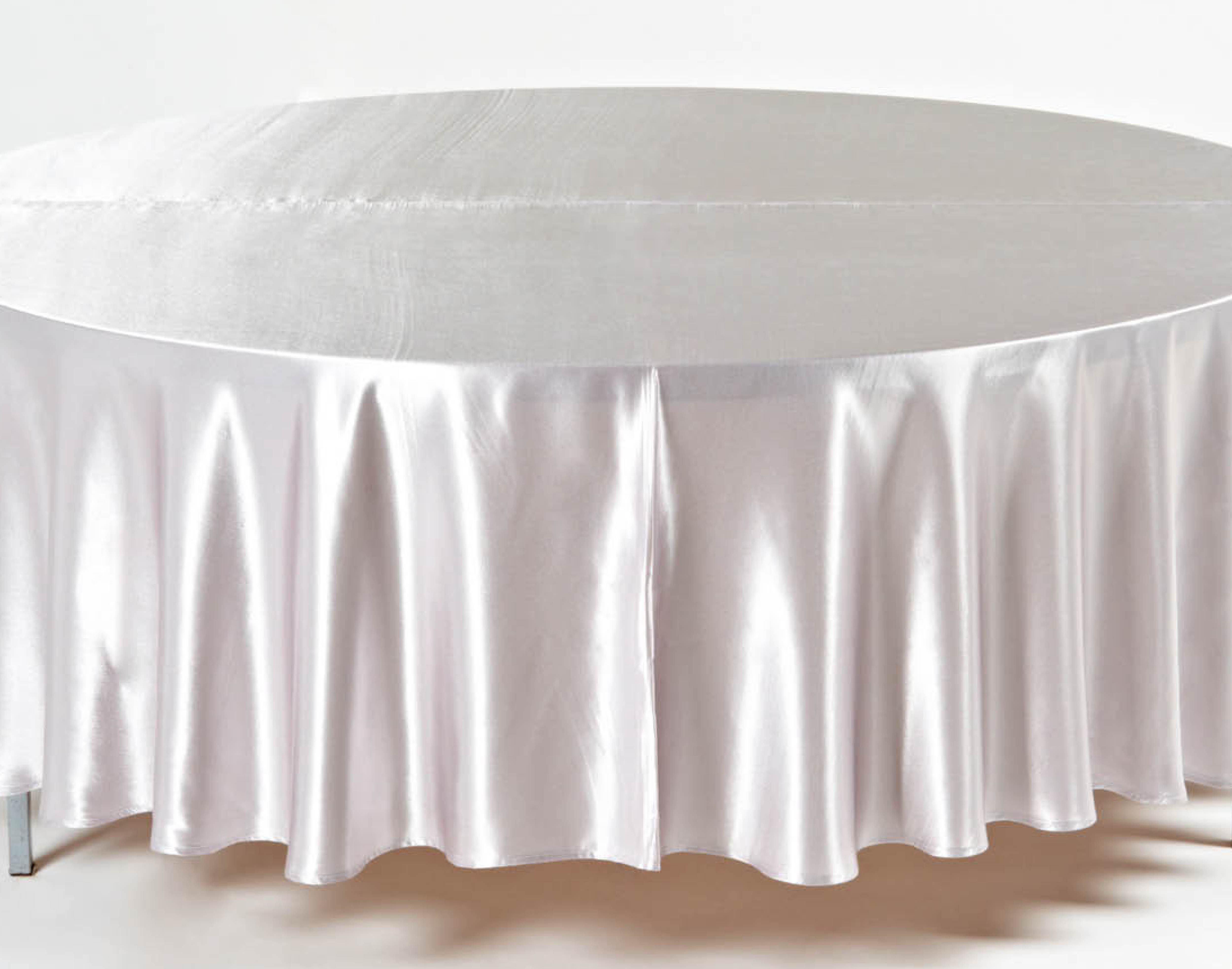 RUNDE TISCHDECKE SILBER 