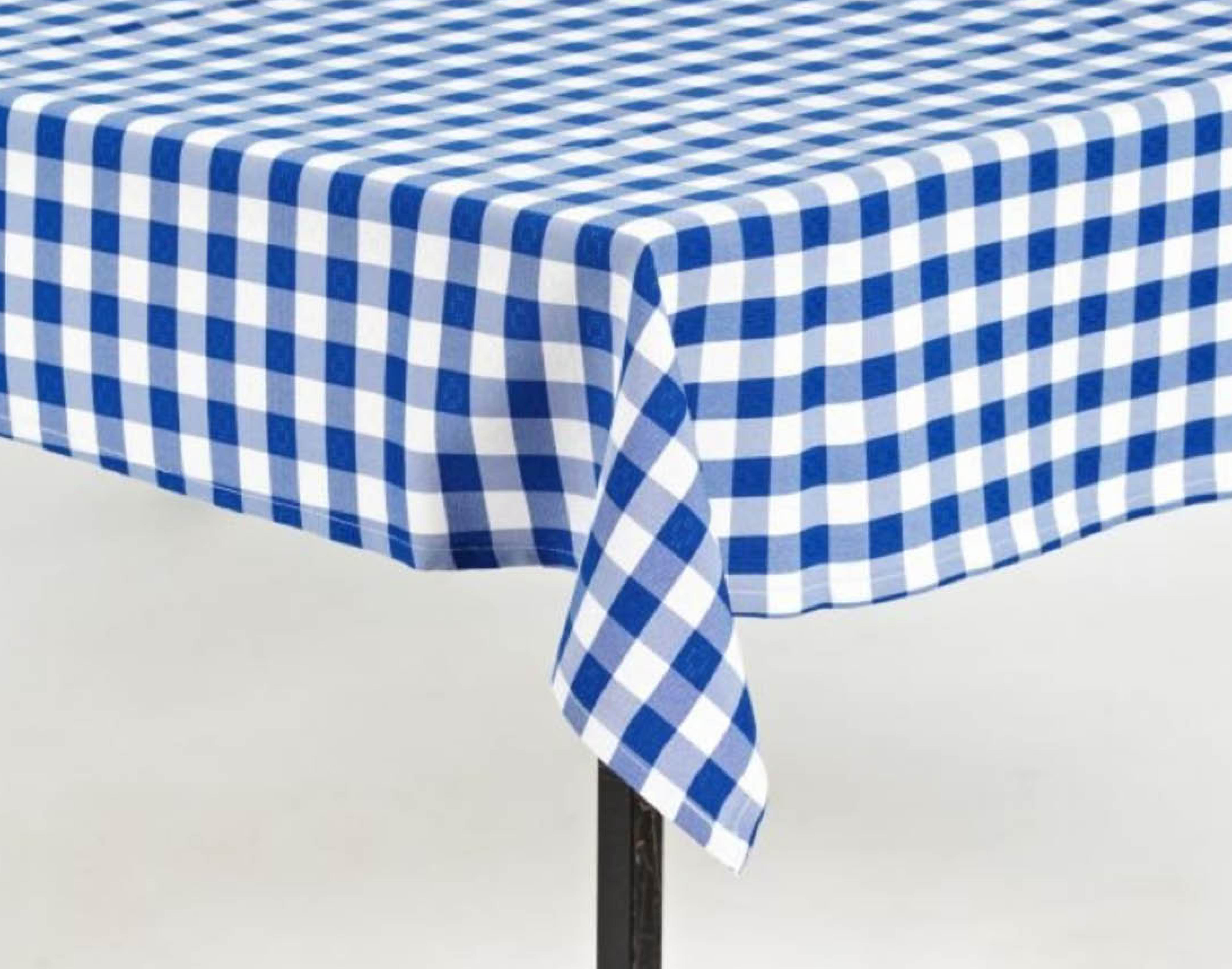 TISCHDECKE BLAU-WEISS KARIERT