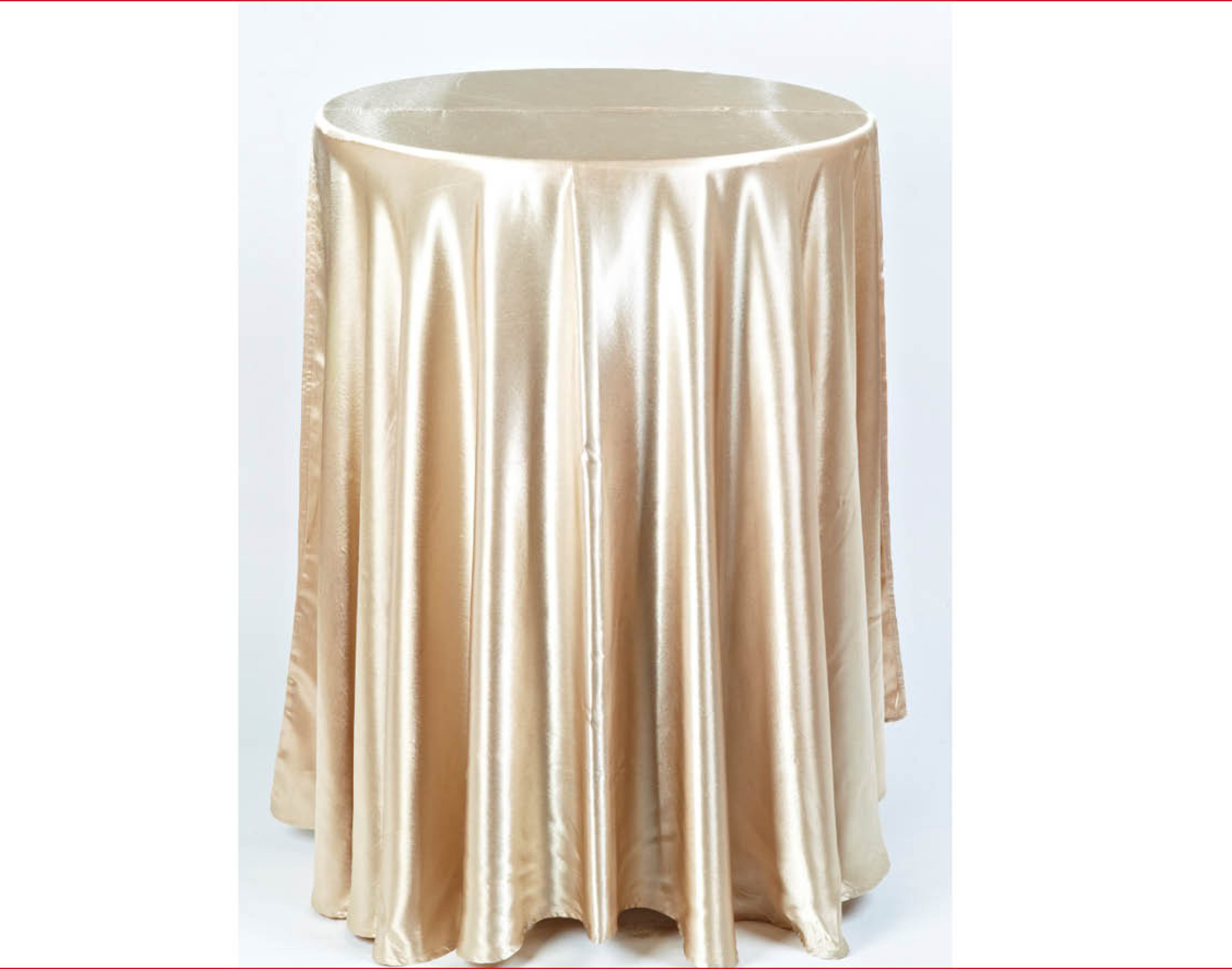RUNDE TISCHDECKE CHAMPAGNE SATIN
