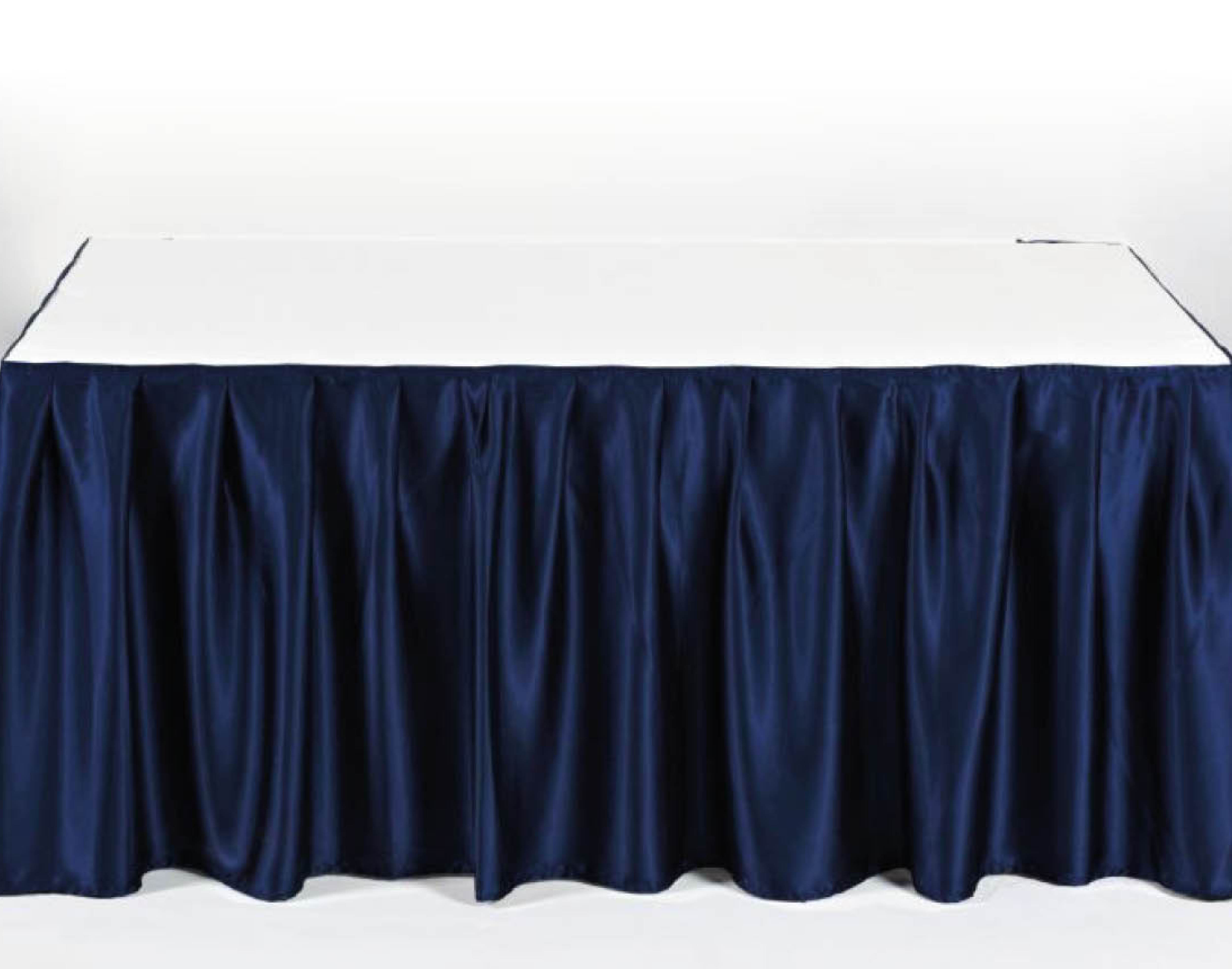 TISCHROCK (wellig) DUNKELBLAU 4m