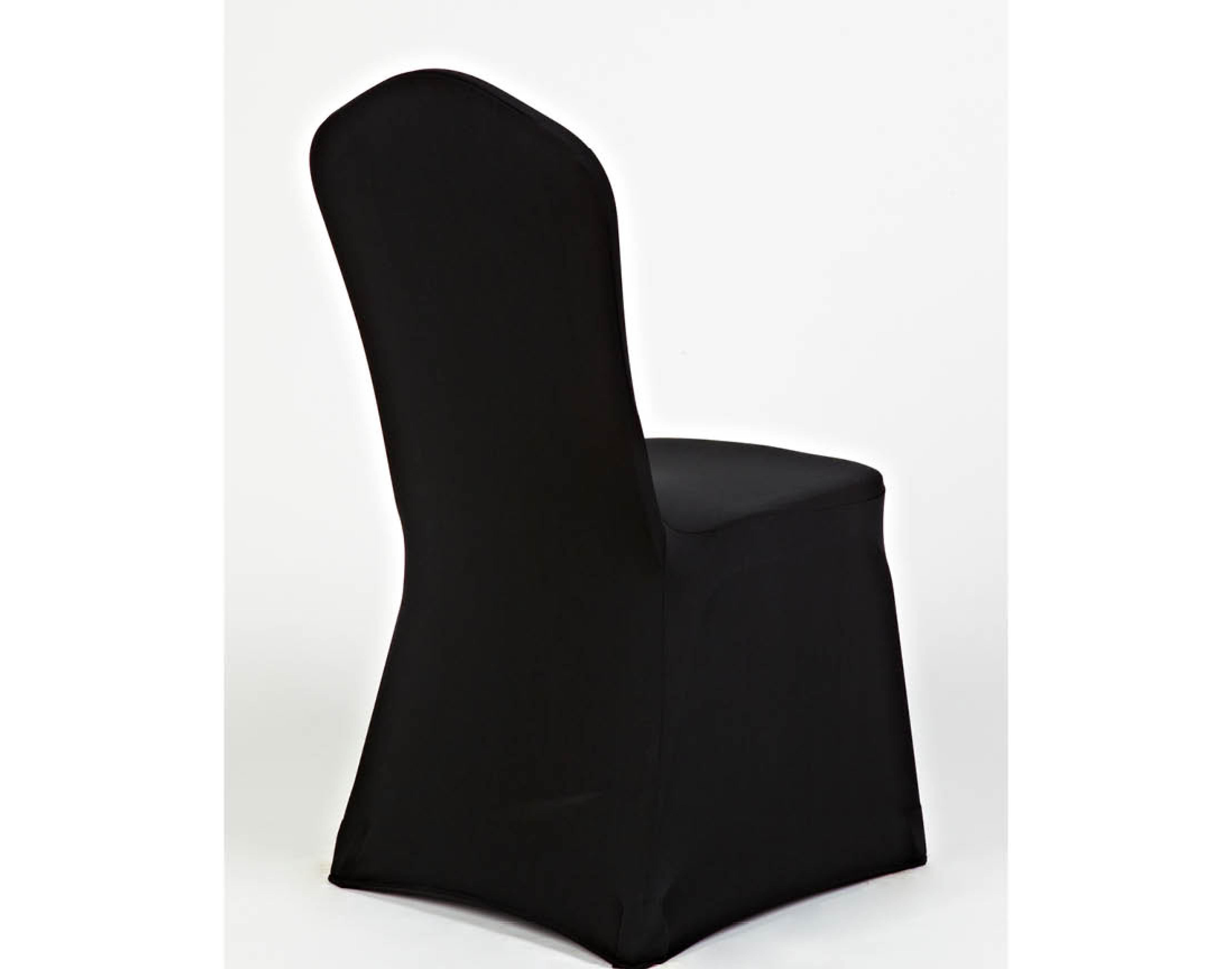 SCHWARZE SPANDEX STUHLHUSSE 